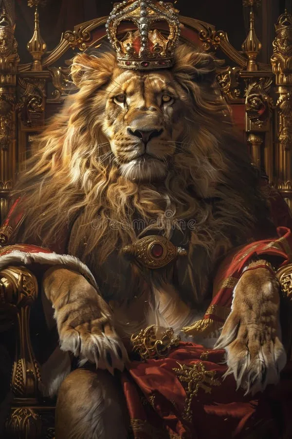 永利皇宫王者狮王宝座油画